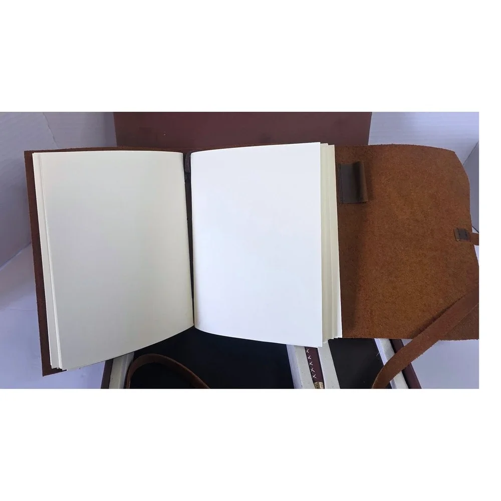 Sovereign-Gear Leather Journal Gift Set 8x6 Brown Notebook Pen Bookmark